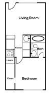 1 bedroom 1 bathroom at Zona Village in Tucson Arizona